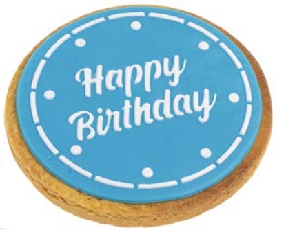 Picture of Gourmet Happy Birthday  Dog Cookie Large with Candle